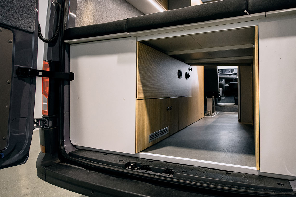 individuelle Raumgestaltung dank dem Individualausbau des Campers