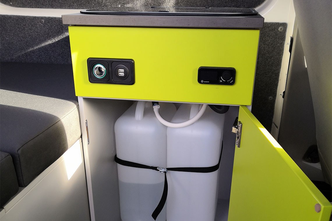 Wassertank für autark Reisen